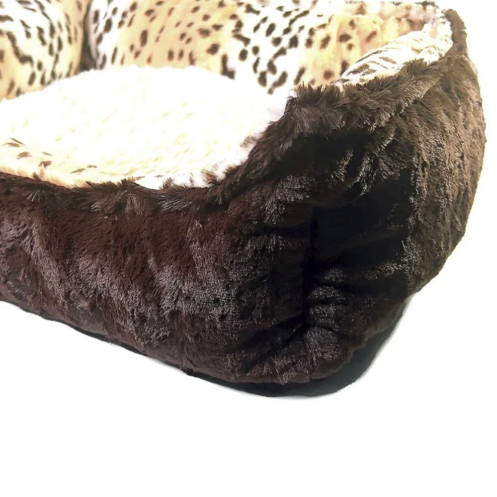 Snow Leopard & Brown Mink Lounge Bed